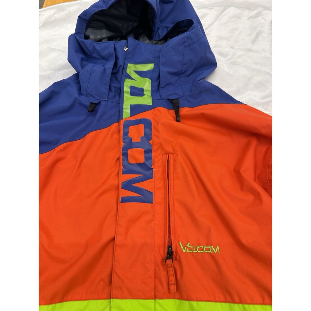 Volcom Nimbus Waterproof Snowboard Ski Jacket Mens XL Colorblock 10000mm Retro - Picture 2 of 16
